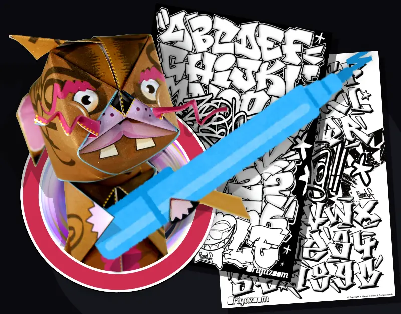 Alphabets graffiti des Ori