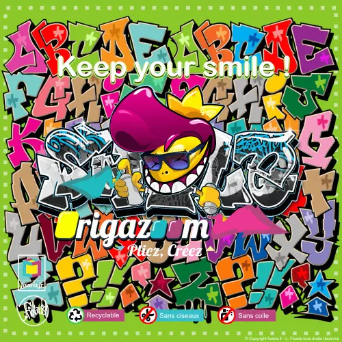 Toile graffiti Smile 17